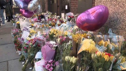 Public lay flowers for girl who was killed on way to school