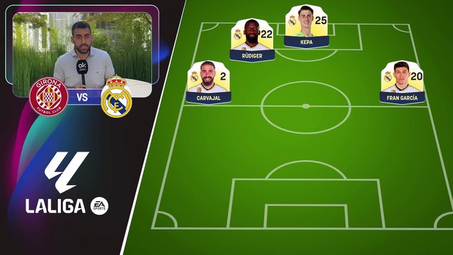 Alineación del Real Madrid contra el Girona: Vinicius y Rüdiger serán titulares
