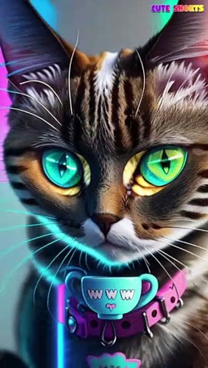 Stunning Glamcore Cat Art