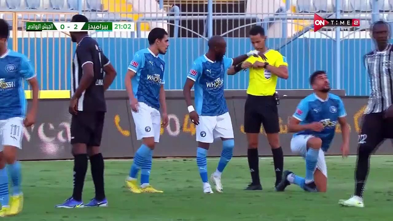 بسوبر هاتريك خرافي من مصطفى فتحي أهداف مباراة بيراميدز والجيش الرواندي 6-1