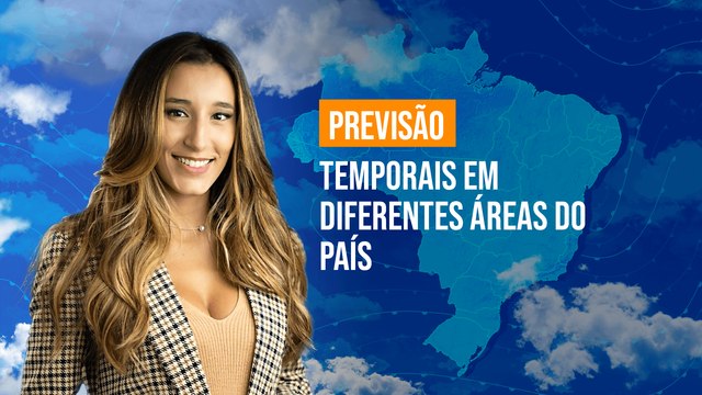 Previsão Brasil - Temporais em diferentes áreas do país