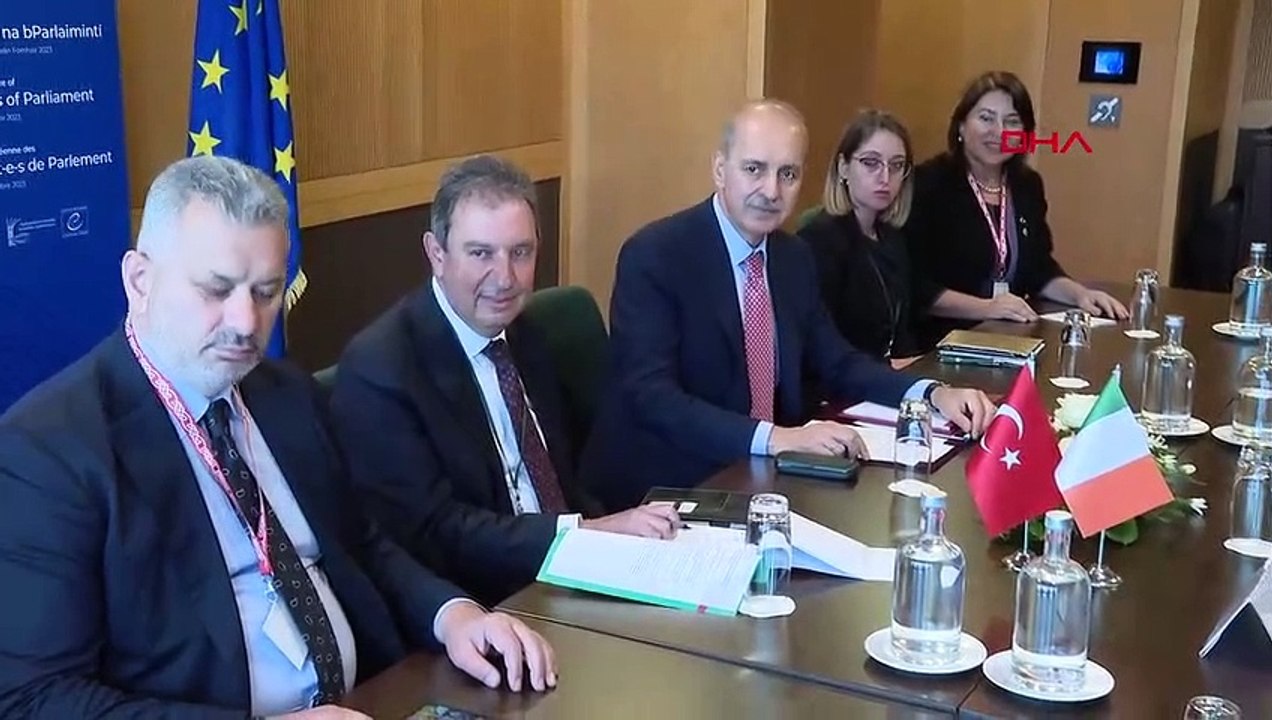 Le président de la Grande Assemblée nationale turque Kurtulmuş a rencontré le président du Sénat irlandais et le président du Parlement israélien à Dublin