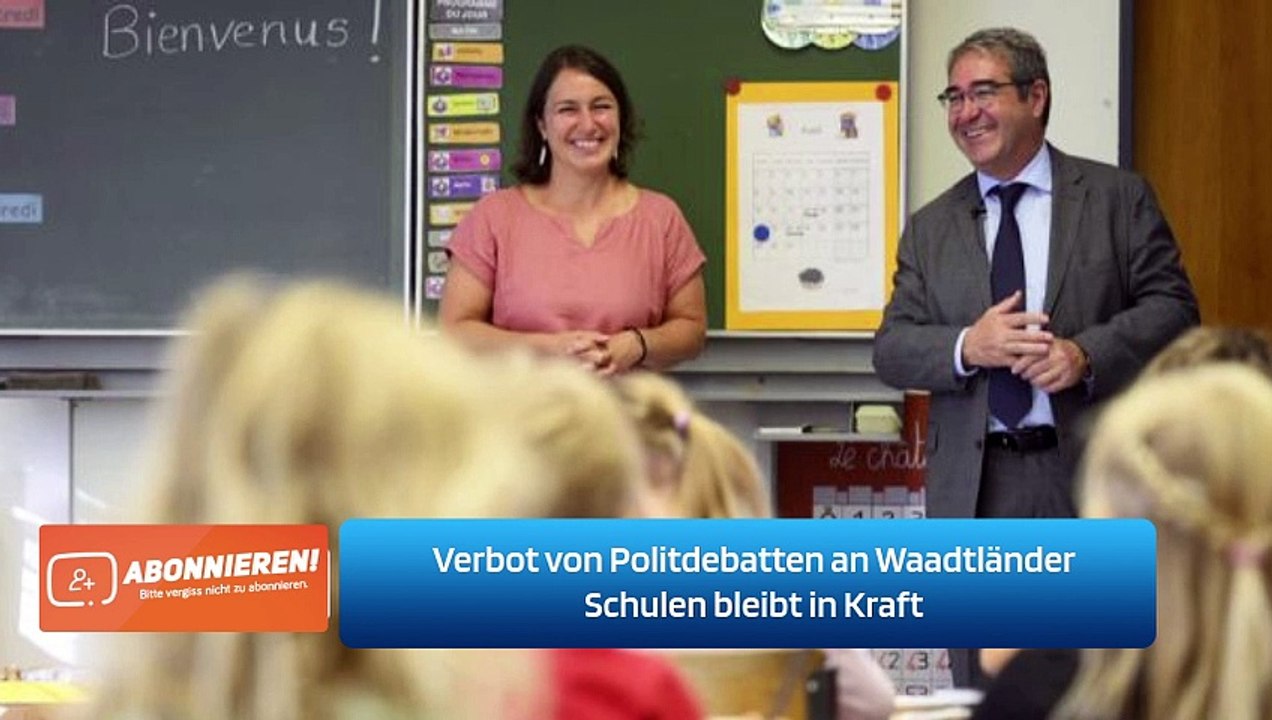 Verbot von Politdebatten an Waadtländer Schulen bleibt in Kraft