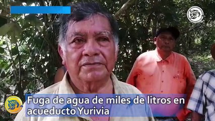 Fuga de agua de miles de litros en acueducto Yurivia