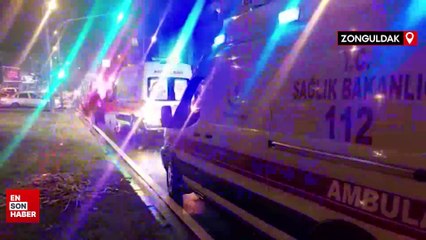 Zonguldak'ta seyir halindeki araca arkadan çarpan sürücü olay yerinden kaçtı