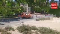 Şanlıurfa Diyarbakır karayolu kazı çalışmaları nedeniyle trafiğe kapatıldı