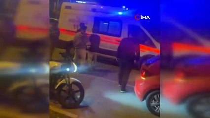Sürücünün kontrolünden çıkan otomobil takla attı