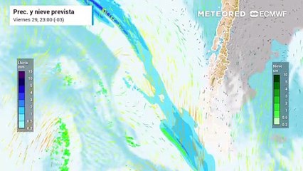 El extremo austral recibirá precipitaciones durante este fin de semana