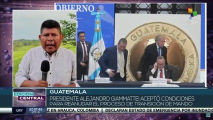 Pdte. de Guatemala, Giammattei, aceptó las condiciones propuestas por Arévalo