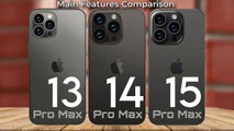 Iphone 13 Pro Max Vs Iphone 14 Pro Max Vs Iphone 15 Pro Max