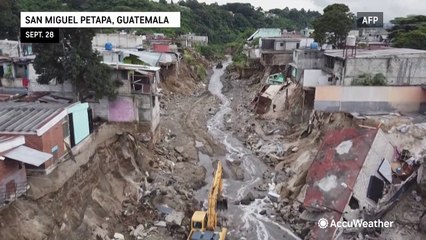 Homes collapsed in wake of heavy rain in Guatemala