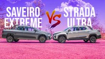 Qual é melhor: VW Saveiro Extreme ou Fiat Strada Ultra? Testamos.