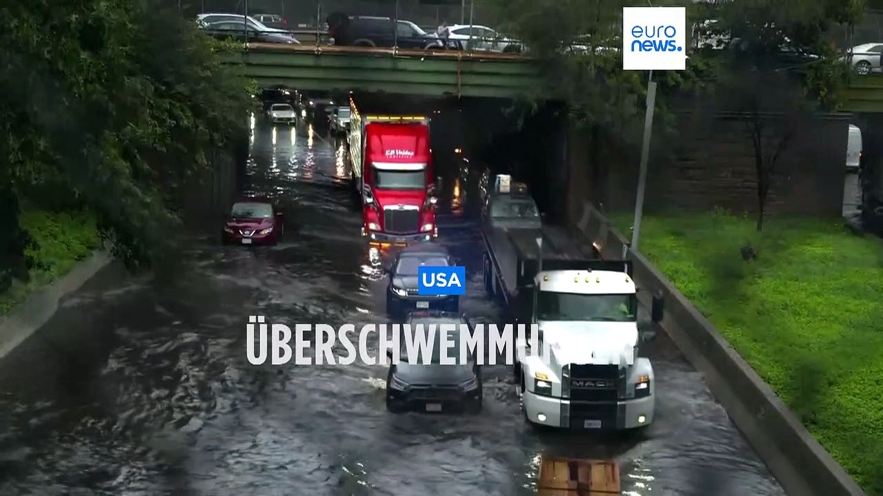 Dramatische Bilder vom Extremwetter: Sintflutartiger Regen in New York