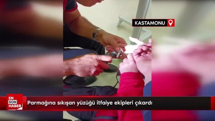 Parmağına sıkışan yüzüğü itfaiye ekipleri çıkardı