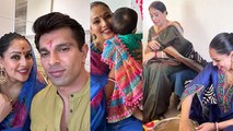 Bipasha Basu Family संग Satyanarayan Shinni Making Video Viral, Daughter Devi ने Cute...| Boldsky