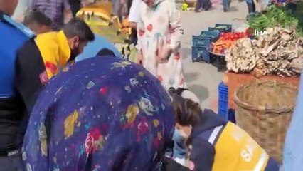 Pazarda alışveriş yapmak isterken hastanelik oldu