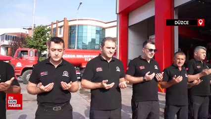 Ateş savaşçıları önce dua etti sonra kan verdi