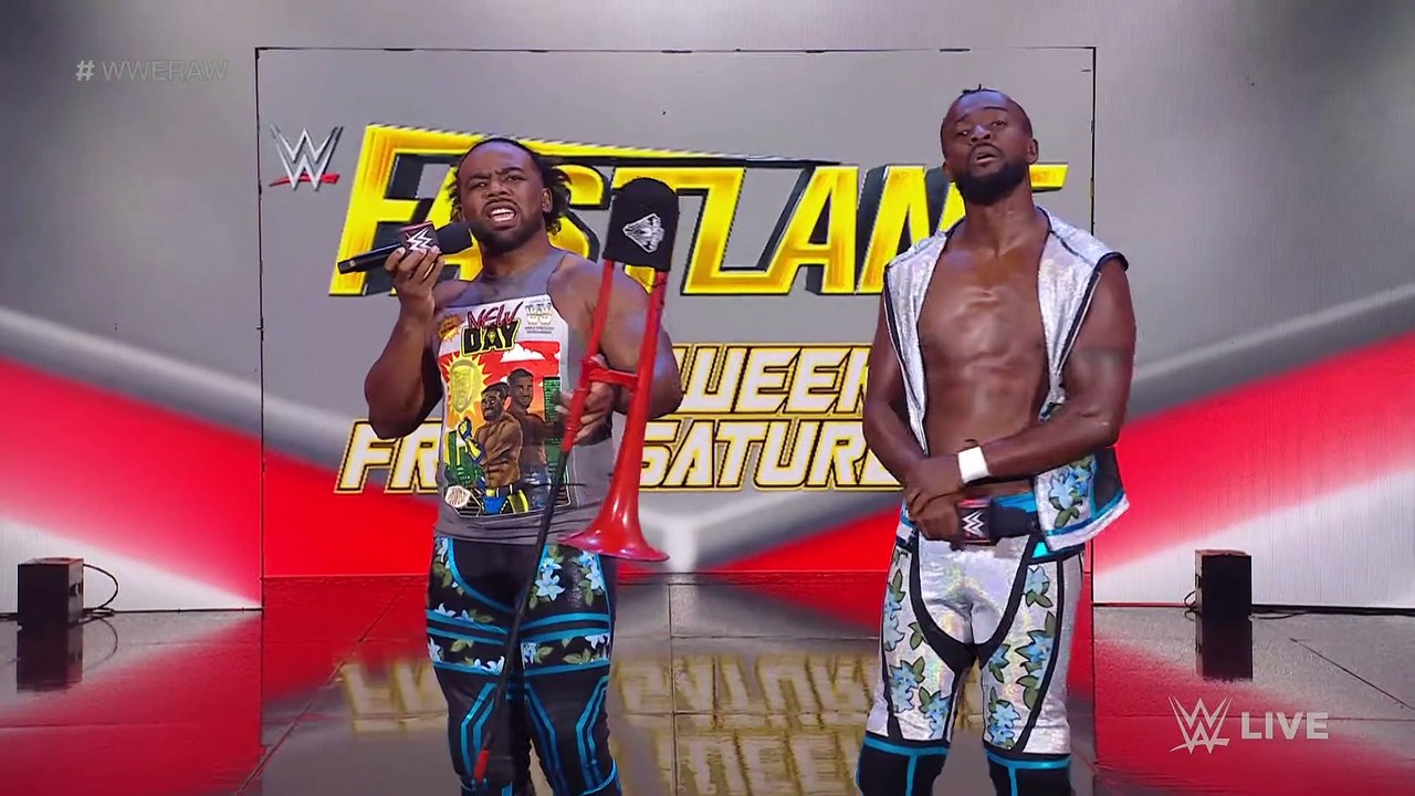 The New Day mock Drew McIntyre's sword