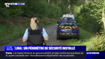 Disparition de Lina: un périmètre de sécurité installé sur la RD350