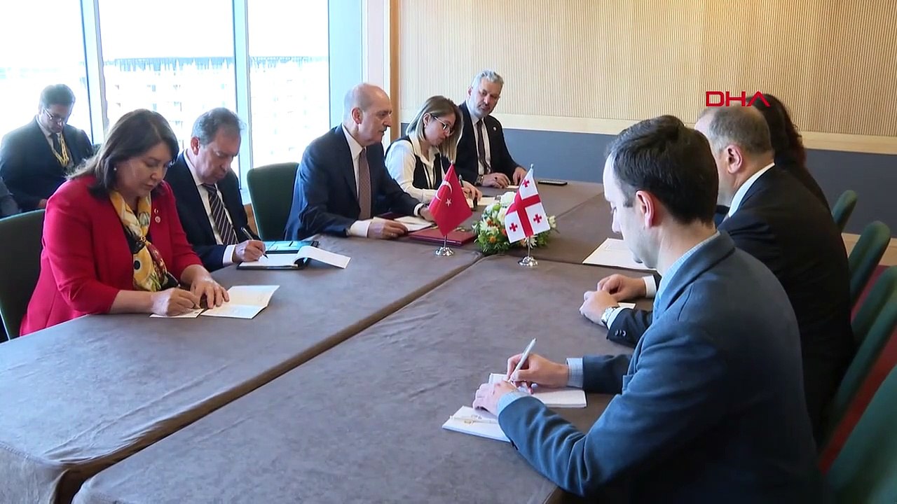 Le président de la Grande Assemblée nationale de Turquie, Numan Kurtulmuş, a rencontré les présidents des parlements géorgien et estonien