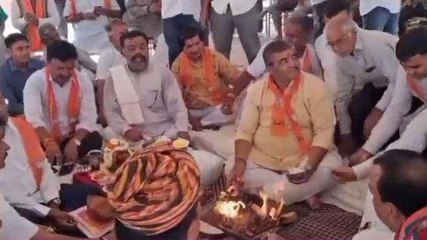 जोधपुर: PM मोदी के दौरे को लेकर कार्यकर्ताओं ने किया भूमि पूजन, देखें क्या देंगे सौगात