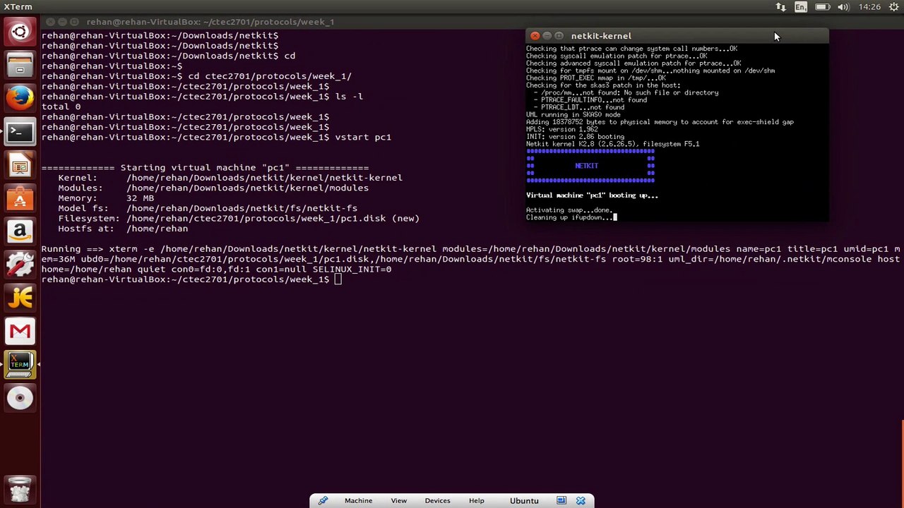 PROGRAMMING IN NETWORKS & Protocols - Tutorial 1 | Using Netkit