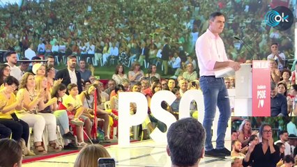 Sánchez obvia la amnistía en su primer acto tras el debate y acusa al PP de "incumplir la Constitución"