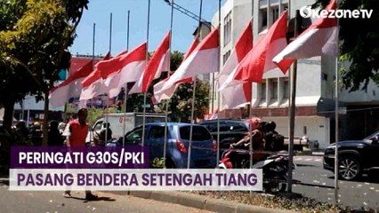 Peringati G30S/PKI Sepanjang Jalan Slamet Riyadi Solo Terpasang Bendera Setengah Tiang
