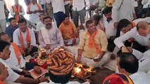 modi jodhpur visit: प्रधानमंत्री मोदी की जनसभा के लिए भूमि पूजन...केंद्रीय मंत्री शेखावत नहीं बैठे