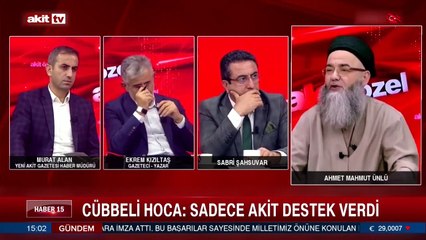 Cübbeli Hoca; Sadece Akit destek verdi
