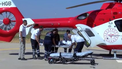 Envoi d'un hélicoptère-ambulance vers un patient victime d'un AVC à Diyarbakır