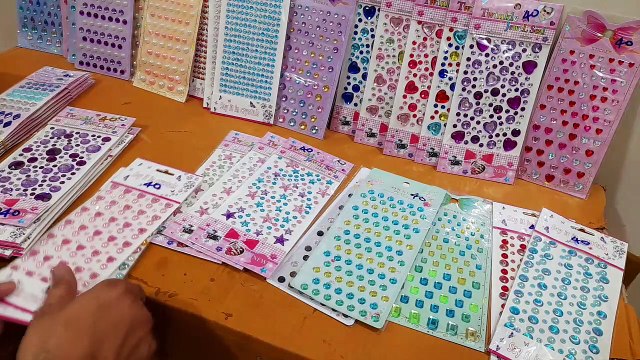 Unboxing and Review of Stone Multicolour Dimensional Self Adhesive Sticker for Art and Craft