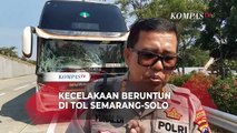 Penampakan Kendaraan Bertumpuk Akibat Kecelakaan Beruntun di Tol Semarang