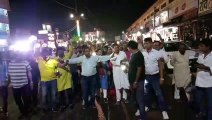 Rally held by lighting mobile torch, protest lodged