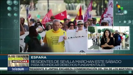 España: Residentes de Sevilla marchan para reivindicar derechos fundamentales