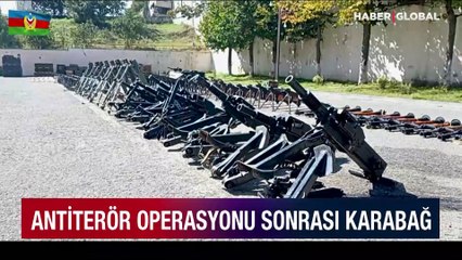 Karabağ'da duygulandıran kardeşlik gösterisi! Azerbaycan Ordusu Hankendi'ye Türk Bayrağı ile girdi