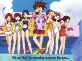 Pokémon Indigo League Episode 18 Beauty and the Beach: Gary's cheerleaders swimsuit scenes (Japanese version, English sub)