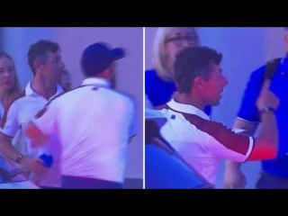 Rory McIlroy held back and bundled into car after aggressively pointing at rival