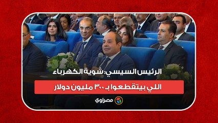 الرئيس السيسي: شوية الكهرباء اللي بيتقطعوا بـ 300 مليون دولار