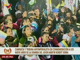 Juventud venezolana se concentra en Caracas para conmemorar los 9 años de la siembra de Robert Serra