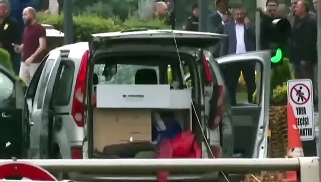 Bombalı saldırı girişiminde bulunulan İçişleri Bakanlığı bölgesinden ilk görüntüler geldi