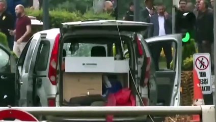 Bombalı saldırı girişiminde bulunulan İçişleri Bakanlığı bölgesinden ilk görüntüler geldi