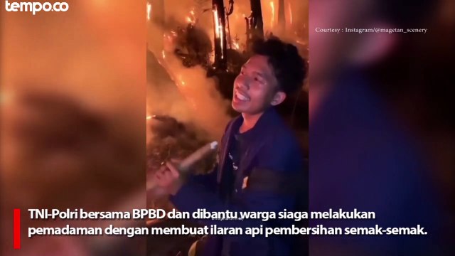 Kebakaran Gunung Lawu Meluas ke Wilayah Magetan