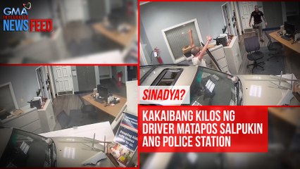 Sinadya? Kakaibang kilos ng driver matapos salpukin ang police station | GMA Integrated Newsfeed