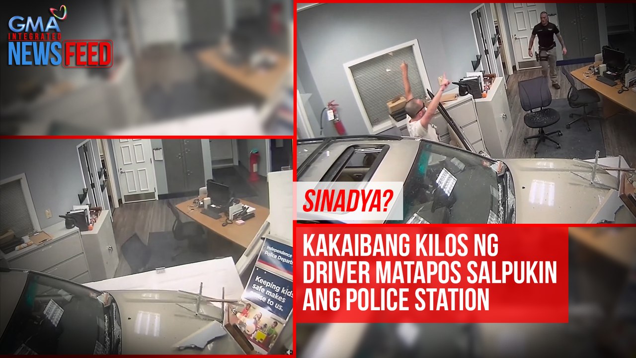Sinadya? Kakaibang kilos ng driver matapos salpukin ang police station | GMA Integrated Newsfeed