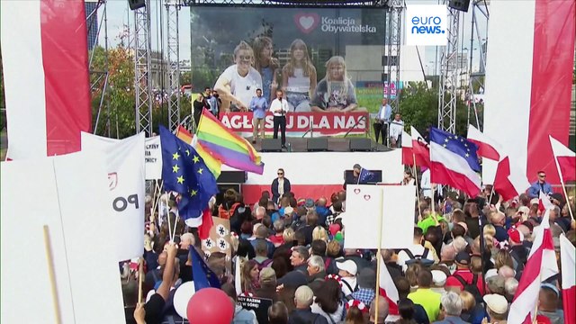 Gegen die Regierung: Hunderttausende bei Marsch der Million Herzen in Polens Hauptstadt Warschau