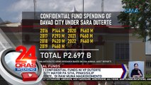 24 Oras Weekend Part 1: Confidential funds ni VP Duterte sa Davao, ginto sa Asian Games, 