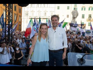 Tải video: C'è Giorgia Meloni in piazza del Giglio a sostegno di Mario Pardini