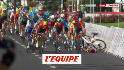 Aular chute lors du sprint final - Cyclisme - Tour de Croatie