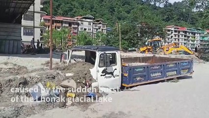 Deadly floods leave northeastern Indian town of Rangpo in ruins